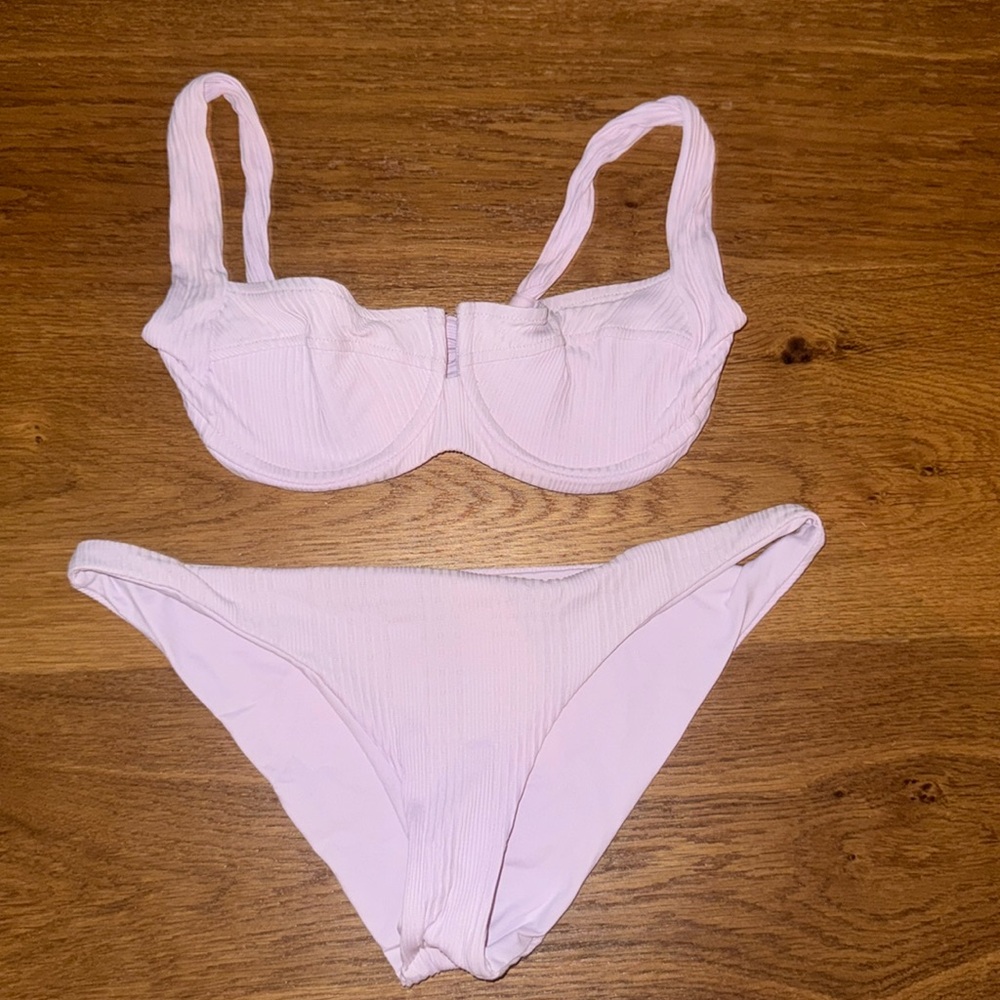 L space lavender bikini